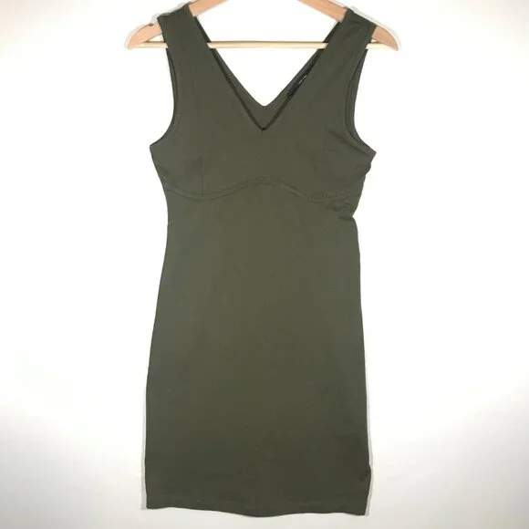 green emerald velvet dress VERO MODA Green Cotton Shirt Dress